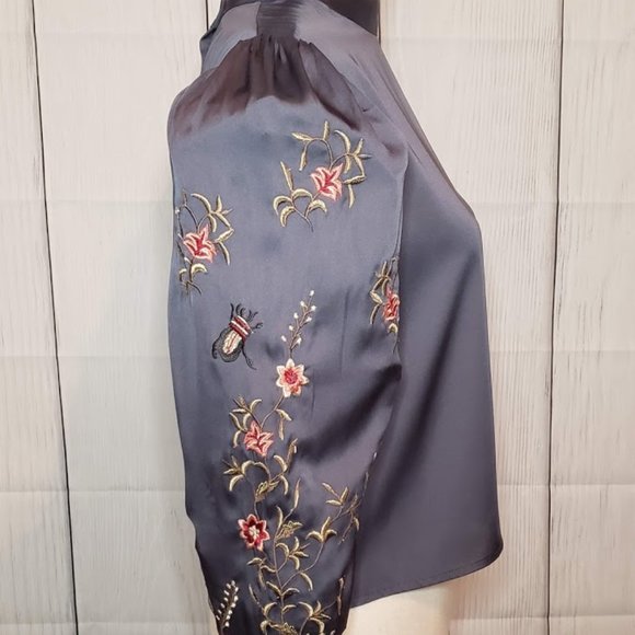 H & M Silky Embroidery Blouse - Picture 2 of 8